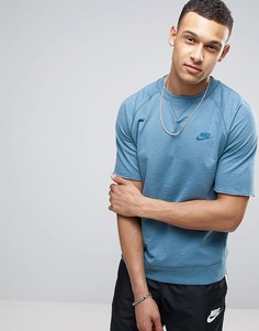 Синий свитшот с короткими рукавами Nike 833954-457 - Синий