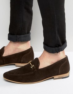 Коричневые замшевые лоферы с пряжками KG By Kurt Geiger - Коричневый