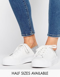 Кроссовки на платформе со шнуровкой ASOS DION - Белый