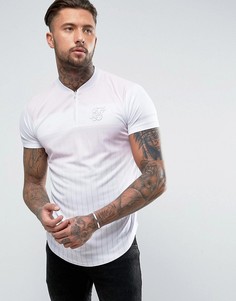 Розовая футболка в стиле ретро с молнией SikSilk - Розовый