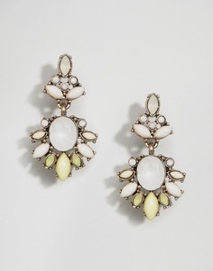 Серьги-подвески с цветочным дизайном ASOS - Желтый