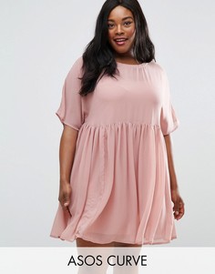 Свободное платье ASOS CURVE - Розовый