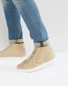 Бежевые высокие кеды Converse PL 76 155648C - Бежевый