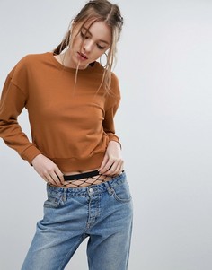 Укороченный oversize-свитшот ASOS - Коричневый