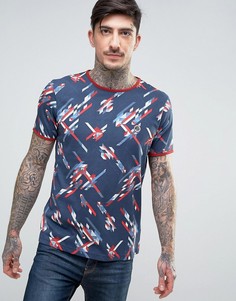 Синяя футболка с принтом Pretty Green Kirby - Синий