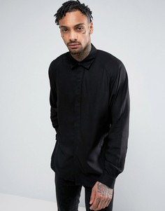 Oversize-рубашка из вискозы с рукавами-реглан ASOS - Черный