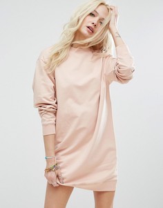 Платье-свитшот в стиле oversize ASOS Ultimate - Розовый