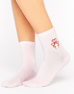 Носки с фламинго ASOS - Розовый
