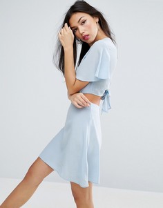 Чайное платье с вырезами ASOS - Синий