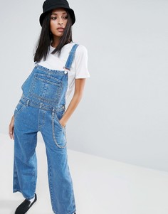 Синий свободный джинсовый комбинезон ASOS - Синий