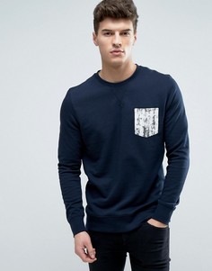 Свитшот с круглым вырезом и принтом на кармане Jack &amp; Jones Originals - Черный