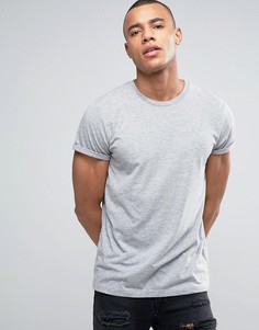 Серая меланжевая футболка ASOS - Серый
