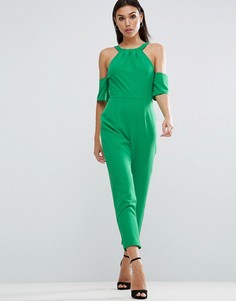 Комбинезон с вырезами на плечах ASOS - Зеленый
