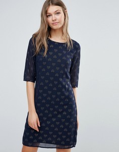 Платье-туника с сердечками Sugarhill Boutique - Темно-синий
