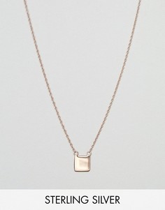 Серебряное ожерелье цвета розового золота ASOS - Медный