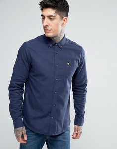 Меланжевая фланелевая рубашка Lyle &amp; Scott - Темно-синий