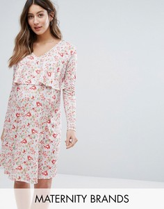 Двухслойное платье для кормления с цветочным принтом Bluebelle Maternity - Мульти