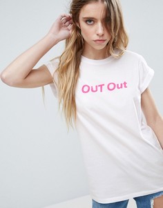 Футболка с принтом Out Out ASOS - Белый