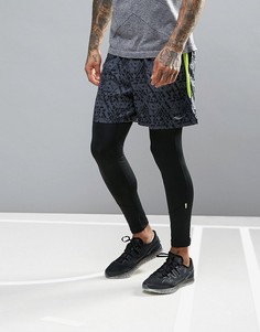 Серые шорты для бега с принтом Saucony SA81279-CRBP - Серый