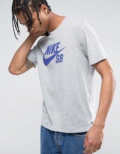 Серая футболка с логотипом Nike SB 821946-068 - Серый