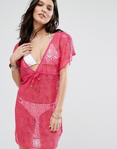 Пляжное ажурное платье Dorina Fiji - Розовый