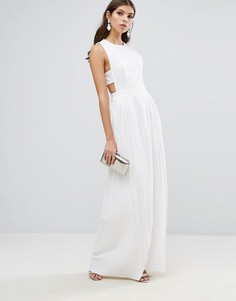 Плиссированное платье-накидка макси ASOS - Белый