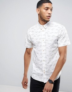 Рубашка классического кроя с принтом чаек Bellfield - Белый