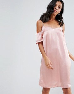 Платье-комбинация с открытыми плечами Vero Moda - Розовый