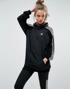 Длинный вязаный худи adidas Originals Adicolor Deluxe - Черный
