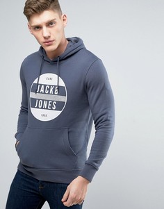 Худи с принтом Jack &amp; Jones Core - Темно-синий