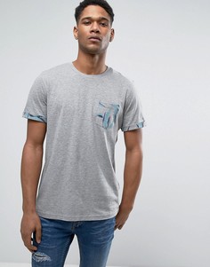 Футболка с принтом на кармане и манжетах Jack &amp; Jones Originals - Серый