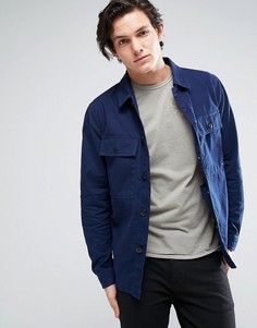 Рубашка навыпуск с карманами в стиле милитари Jack &amp; Jones Vintage - Синий