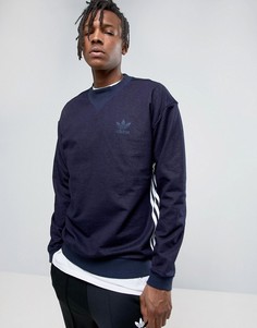 Свитшот цвета индиго с круглым вырезом adidas Originals Tokyo Pack BK2224 - Синий