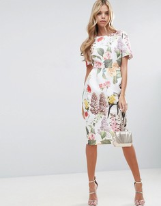 Платье с цветочным принтом ASOS - Мульти