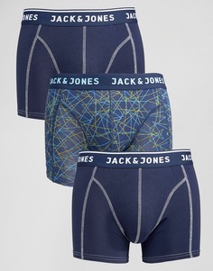 3 пары боксеров-брифов Jack &amp; Jones - Темно-синий