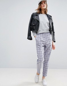 Суженные книзу брюки в клетку ASOS - Мульти