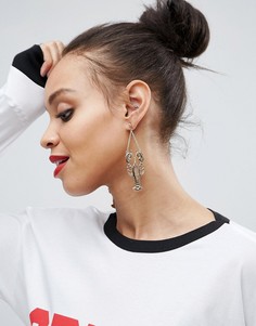 Серьги-подвески с отделкой в виде омара ASOS - Золотой