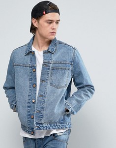 Синяя джинсовая куртка с одним карманом ASOS - Синий