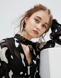 Серьги с подвесками ASOS - Золотой