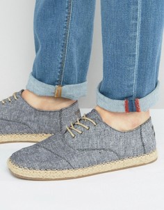 Эспадрильи из шамбре со шнуровкой TOMS Camino - Серый