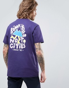 Фиолетовая футболка с надписью Bomb Hills Not Cities Element - Фиолетовый