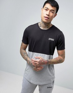 Комбинированная футболка с молниями DFND - Черный