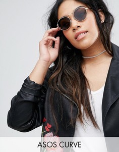 Чокер из цепочки со стразами в два ряда ASOS CURVE - Прозрачный