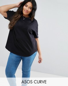 Топ с закругленным краем ASOS CURVE Ultimate - Черный