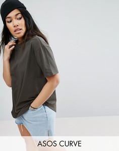 Топ с закругленным краем ASOS CURVE Ultimate - Зеленый