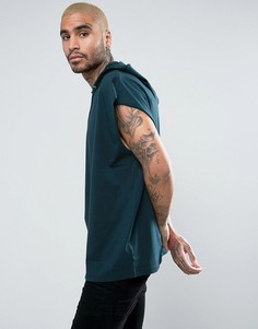 Oversize-футболка без рукавов с капюшоном ASOS - Зеленый