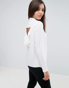 Блузка с оборкой на спине ASOS - Белый