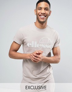 Футболка асимметричной длины Ellesse - Светло-серый