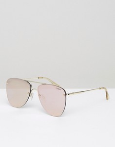 Солнцезащитные очки-авиаторы цвета розового золота Le Specs - Золотой