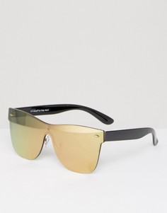 Золотистые солнцезащитные очки с плоским верхом AJ Morgan - Золотой